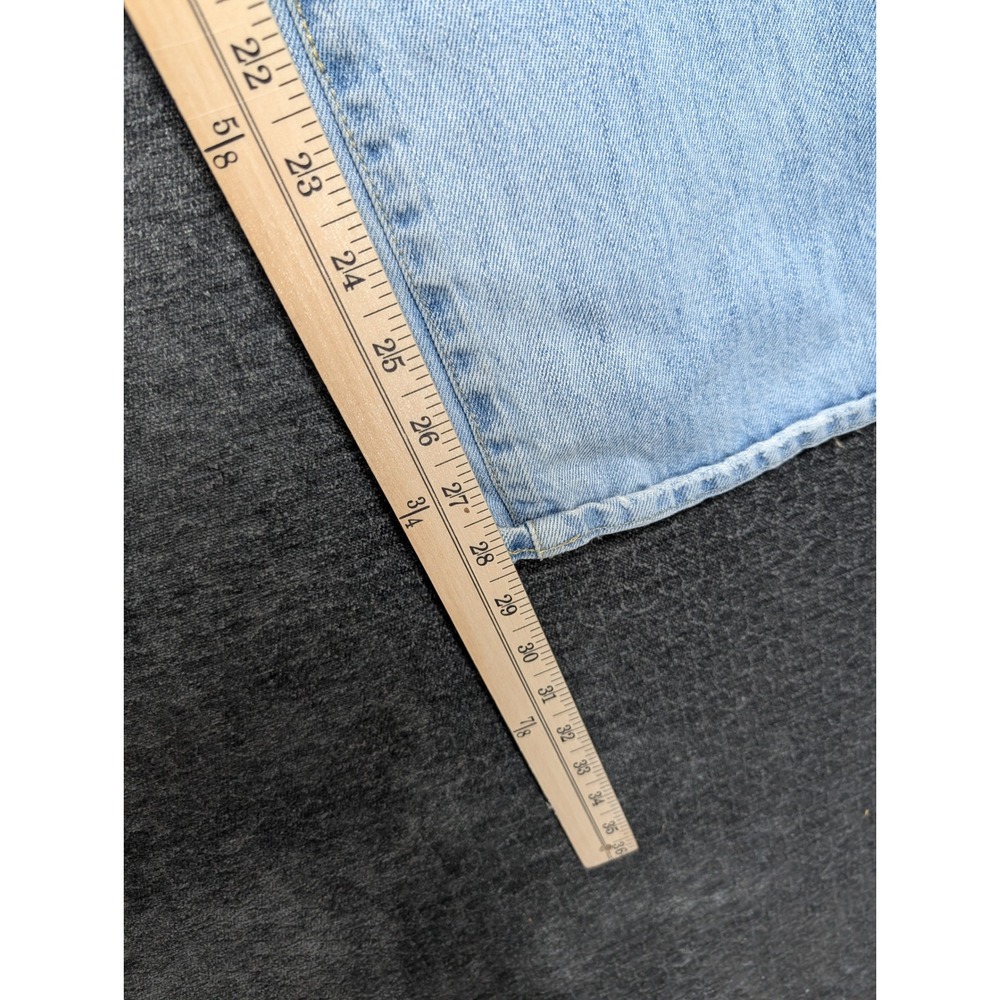 Aeropostale Benton Original Bootcut Jeans Mens 35x27 Light Wash Distressed Blue - Picture 5 of 9